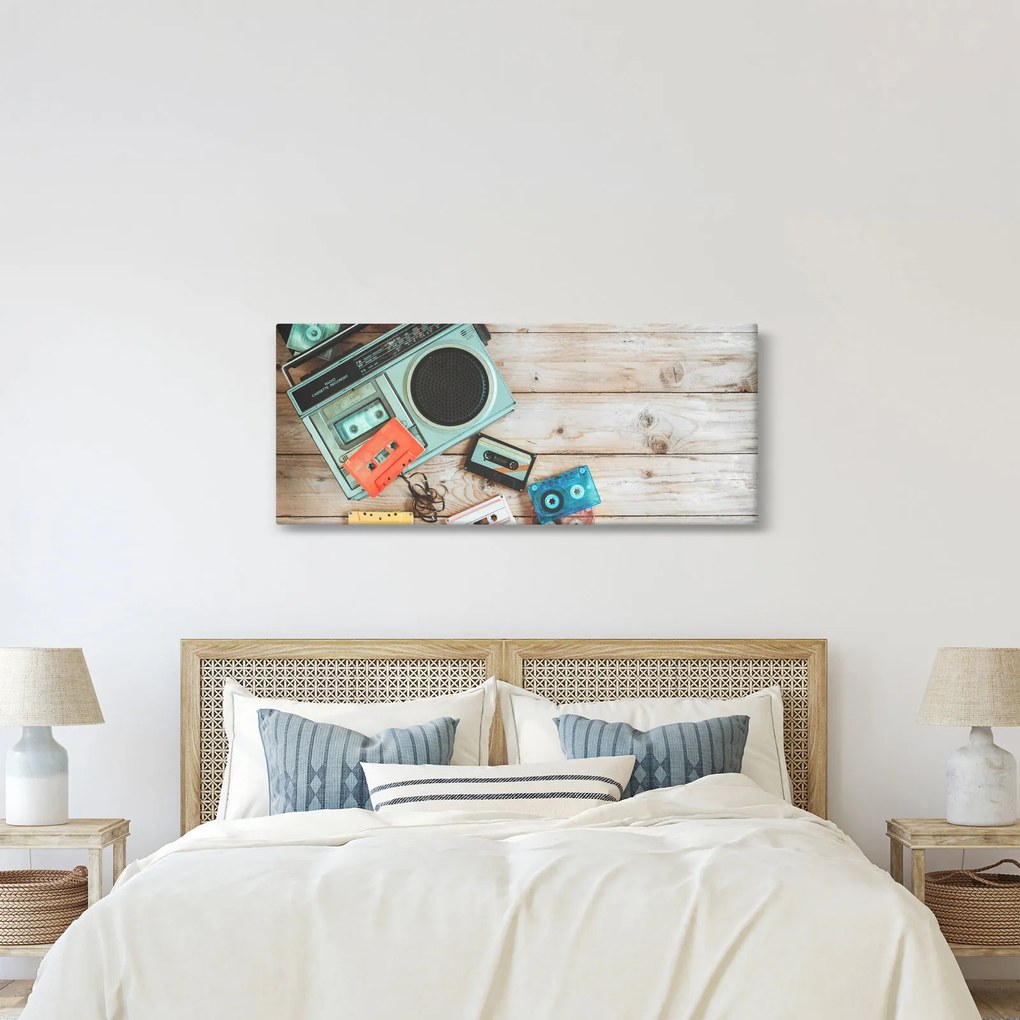 Obraz - Retro rádio (120x50 cm)