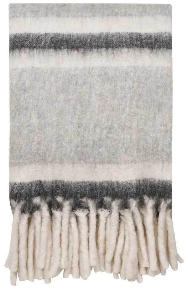 Sivá deka s prímesou vlny 130x170 cm Carmel – House Nordic