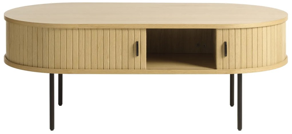 Dizajnový konferenčný stolík Vasiliy 120 cm prírodný dub