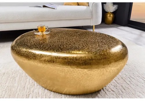 Konferenčný stôl Stone 44852 75x52cm Gold - Komfort-nábytok