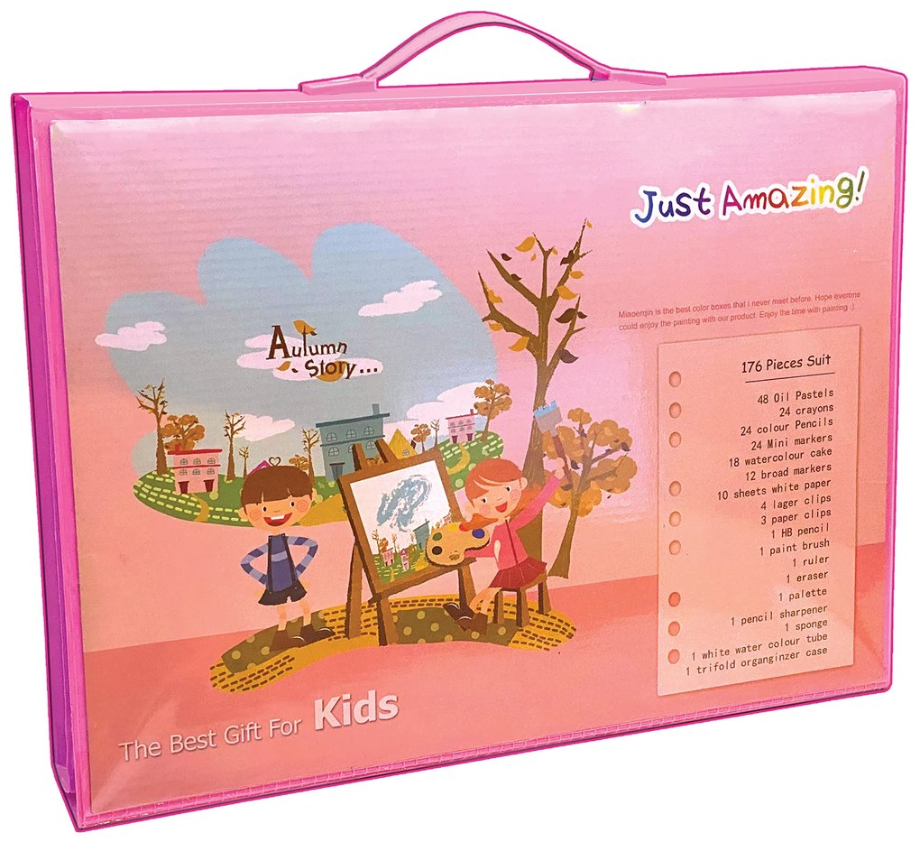 Bestent Ružová sada na maľovanie pre deti 176ks KID ART