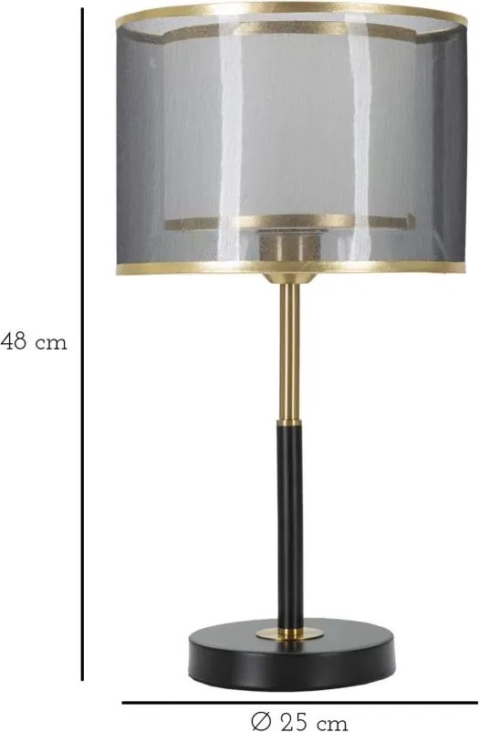 Stolná lampa Levels 48 cm sivá