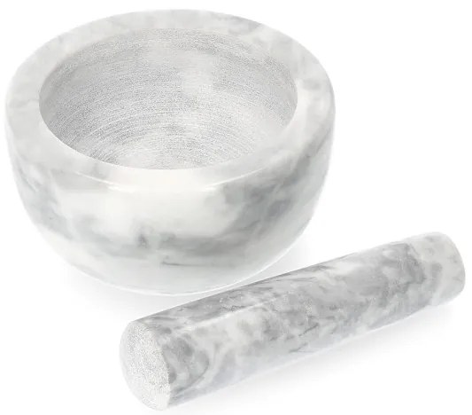 Mažiar MARBLE mramorový, sivý 812021