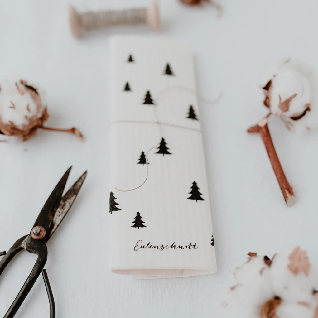 Eulenschnitt Prírodná hubová utierka Fir Trees – set 3 ks