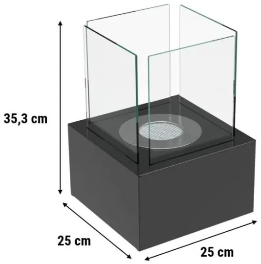 Kratki TANGO2/CZARNY/TUV - BIO krb TANGO2 35,3x25 cm 1kW čierna