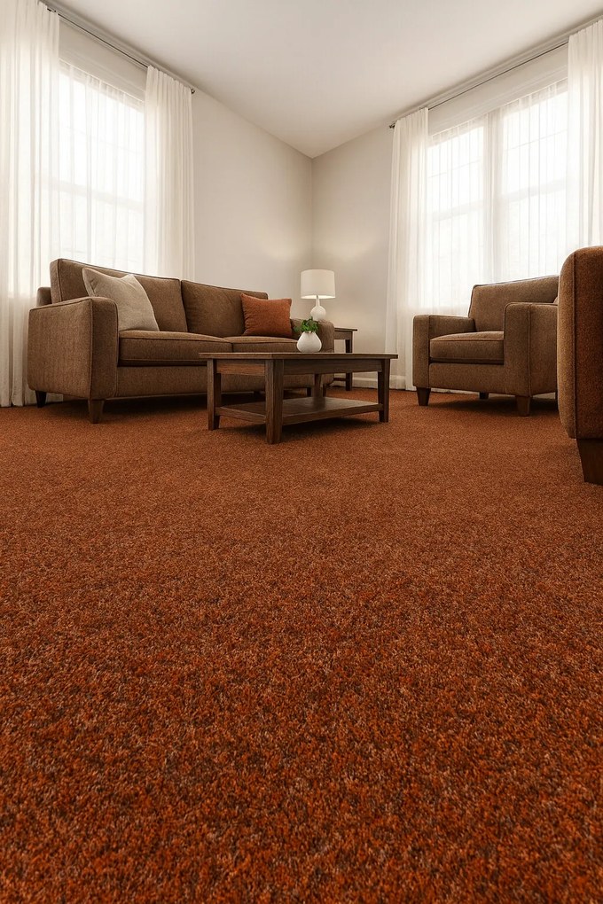 Koberec metráž Primavera 412, na mieru, šíře 4m, oranžová, resine, chodba / predsieň, Beaulieu International Group