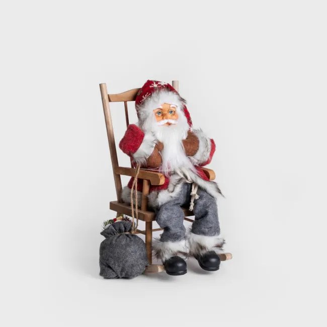 Vianočný škriatok CLAUSE Mikuláš na hojdacom kresle 713972