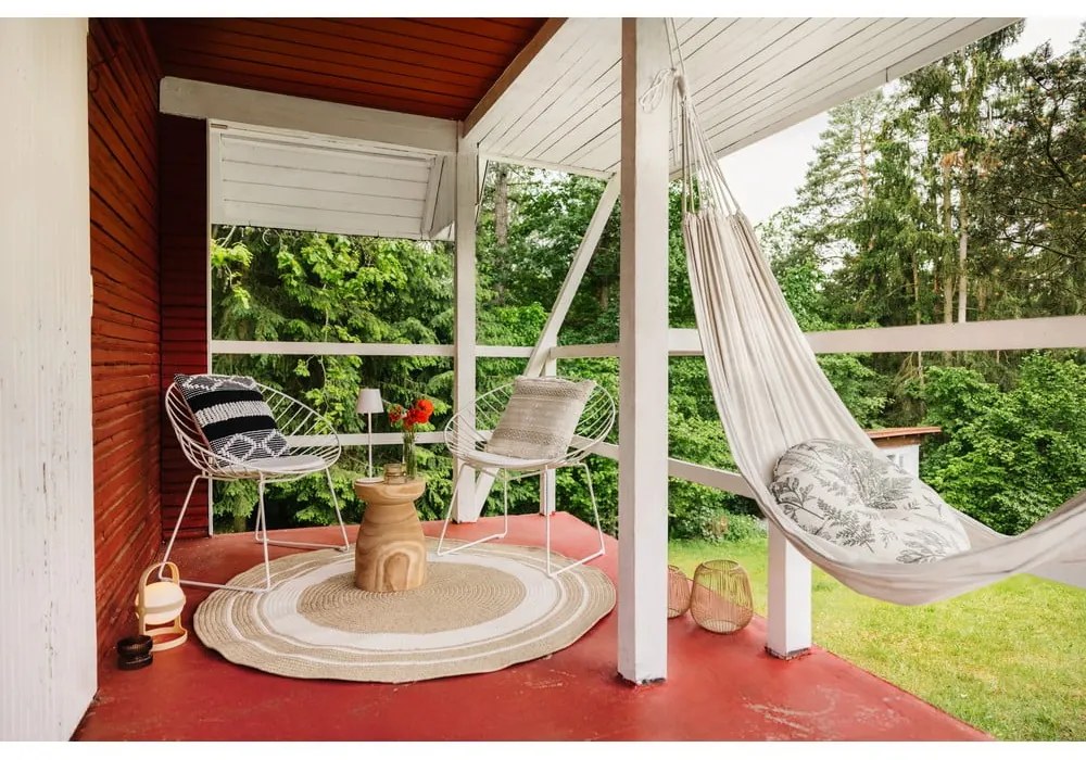 Okrúhly vonkajší koberec v prírodnej farbe ø 150 cm - NORTHRUGS