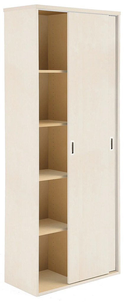 Kancelárska skriňa s posuvnými dverami MODULUS, 2000x800 mm, breza