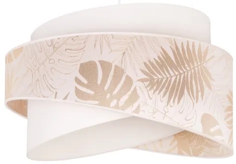 Duolla - Luster na lanku BROOKLYN 1xE27/40W/230V pr. 50 cm biela/mosadz