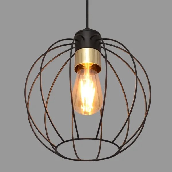 Luster na lanku STARLIGHT 1xE27/15W/230V čierna/zlatá