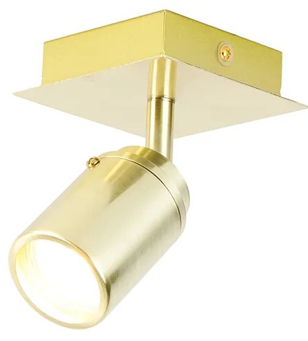 Moderné kúpeľňové bodové svetlo mosadzné štvorcové IP44 - Ducha