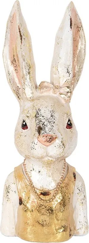 Decorative Figurine Rabbit 29 Cm White Plastic - 12*12*29 cm