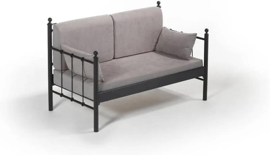 Sivá dvojmiestna vonkajšia sedačka Lalas DK, 76 × 149 cm