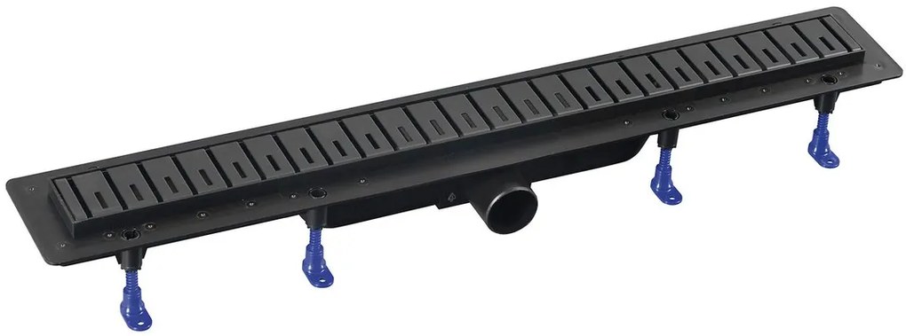 Polysan Polysan, KLAVER podlahový žľab s roštom z nerezové oceli, L-710, DN50, čierna mat, 73721B