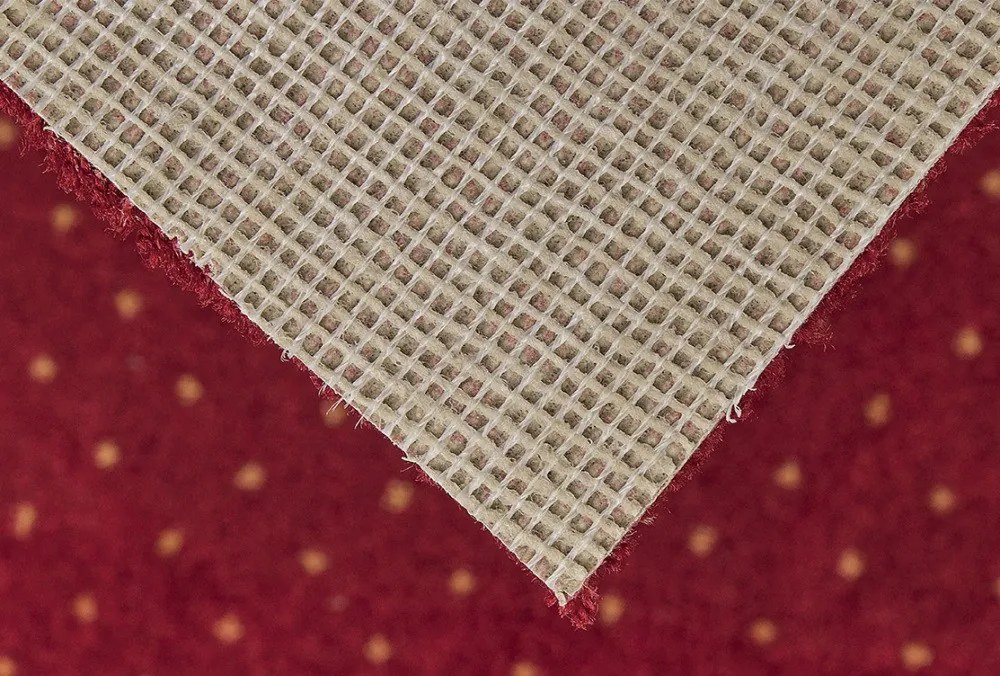 Metrážny koberec Akzento New 10, záťažový, na mieru, šíře 4m, červená, ab (mriežka), chodba / predsieň, ITC