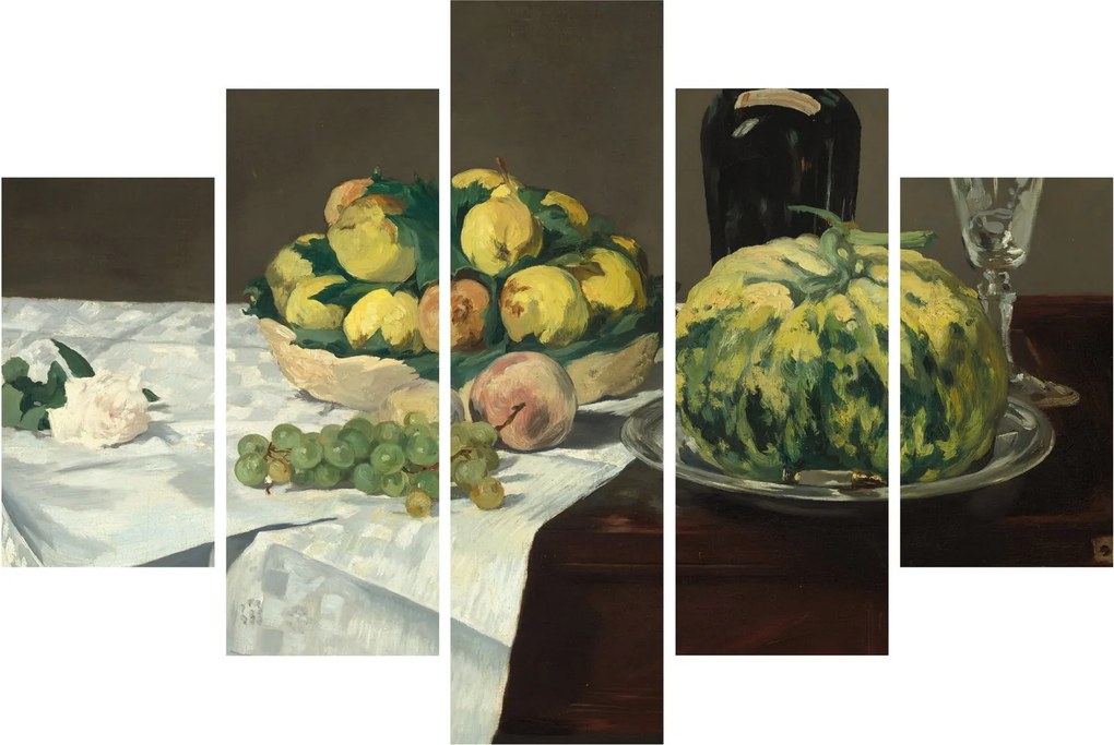 Obraz - Edouard Manet, Still Life with Melon and Peaches, reprodukcia (150x105 cm)
