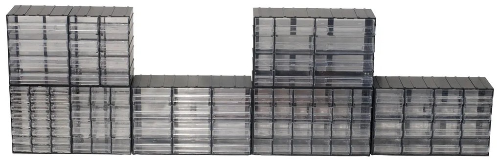 ARTPLAST Organizér 611T 382 x P 148 x H 230 mm s 24 priehľadnými zásuvkami