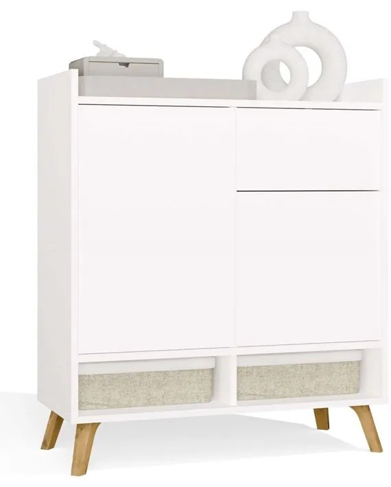 Komoda Colin 80 cm biela/dub remeselný