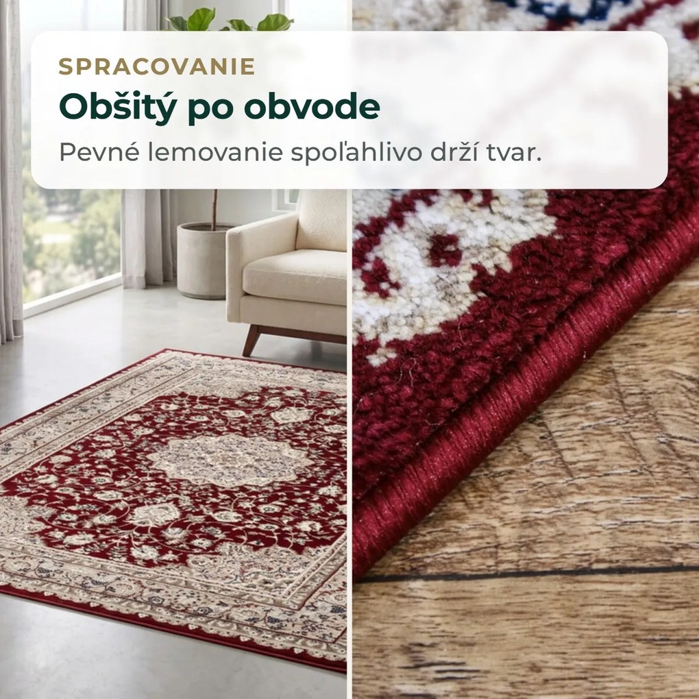 Angel Carpet, Kusový koberec Sultan 12 Red, 120x170, červená, kancelária