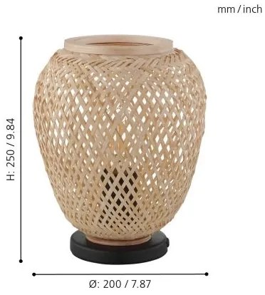 Eglo 55699 - Stolná lampa DEMBLEBY 1xE27/40W/230V béžová