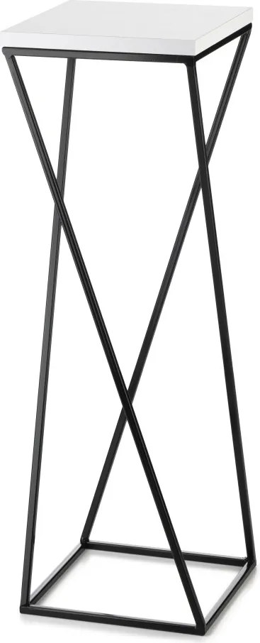 STOJAN NA KVETINÁČ LOFT7 70X24X24 CM ČIERNA/BIELA