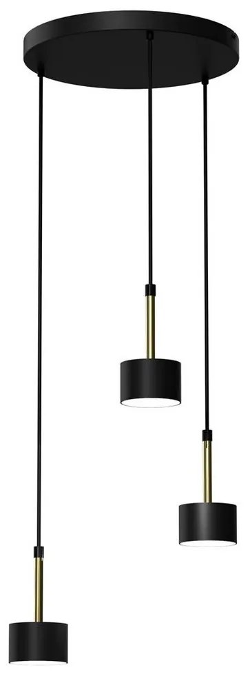 Luster na lanku ARENA 3xGX53/11W/230V čierna/zlatá