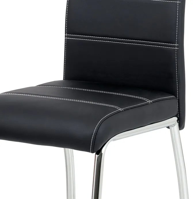 BONTEC Jedálenská stolička, čierna, ekokoža, HC-484 BK Farba: Čierna