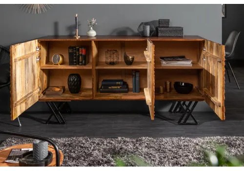 Komoda 40244 160cm Fluid Drevo Mango hnedá  - Komfort-nábytok