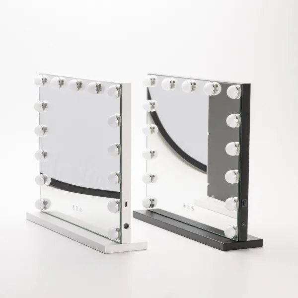 BRILAGI - LED Stmievateľné zrkadlo na líčenie HOLLYWOOD LED/15W/230V CCT + USB čierna