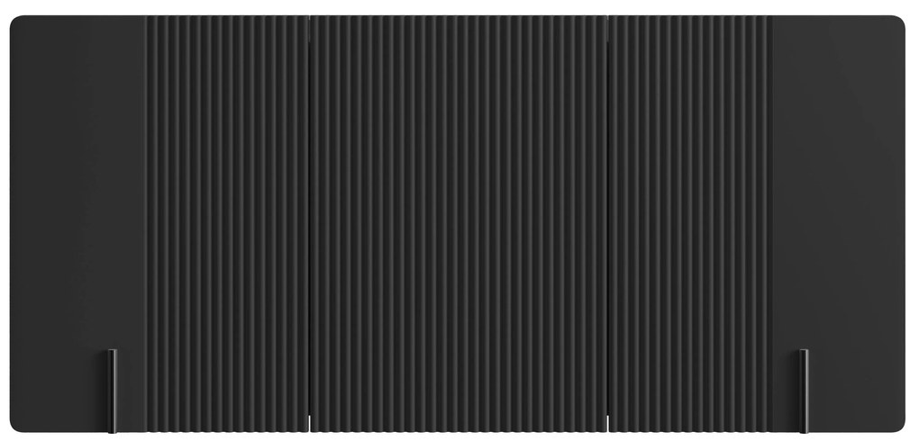 Závesná komoda Malmi 150 cm - čierny mat / čierna