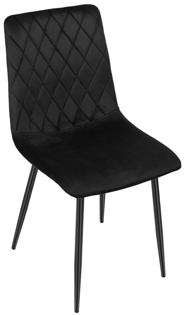Čalúnená stolička DEXTER zamat čierna