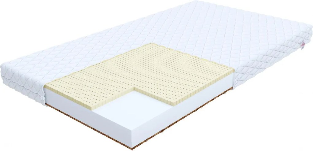 Detský matrac piena 160x70x10 cm - kokos / latex