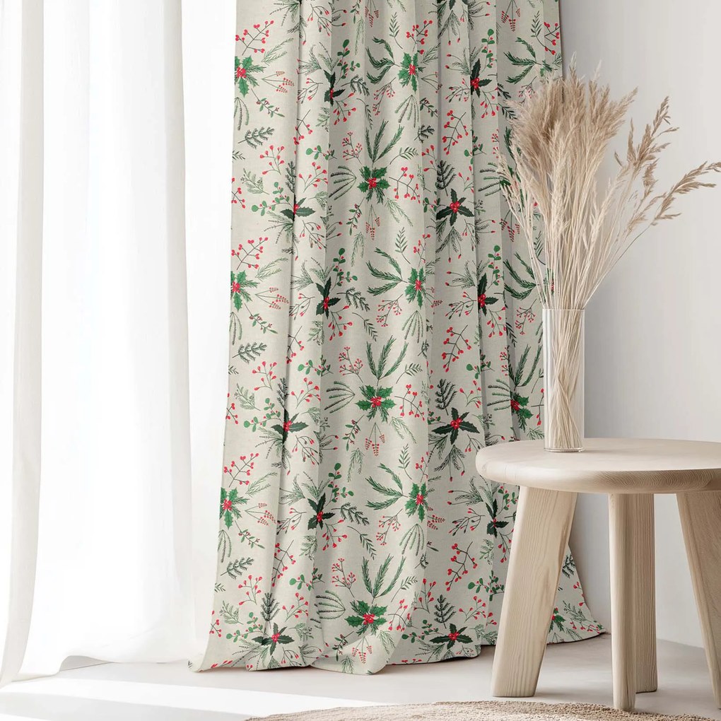 Goldea dekoračný záves valencia - lesné vetvičky 240x135 cm