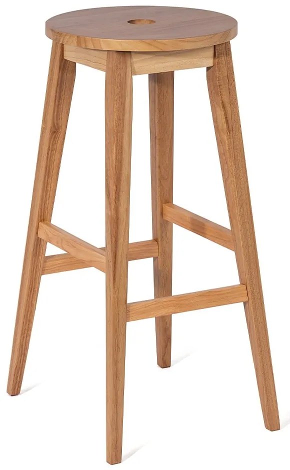 Barová stolička z kaučukového dreva v prírodnej farbe (výška sedadla 75 cm) Club – Bonami Essentials