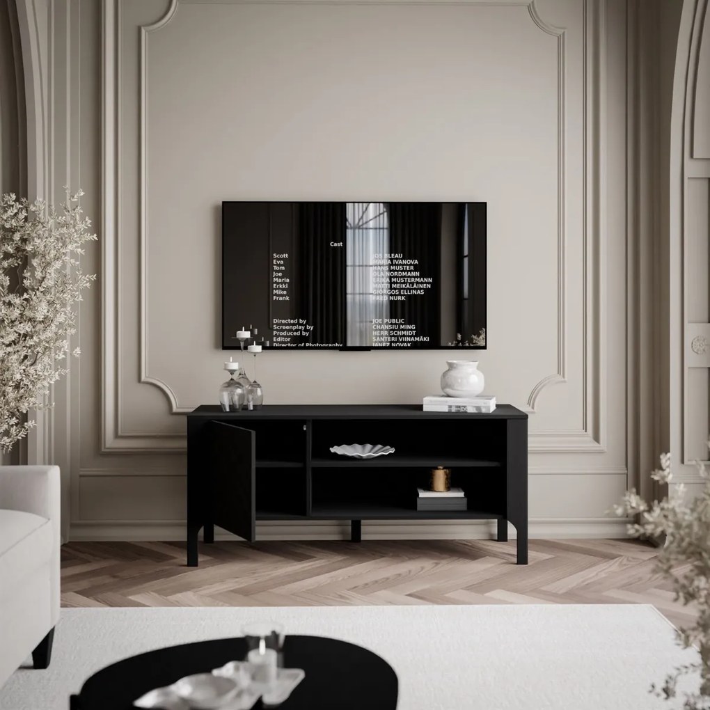 TV STOLÍK SALOME ČIERNY 135 cm