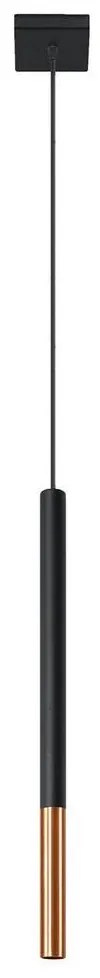 Luster na lanku MOSAIC 1xG9/12W/230V čierna/meď