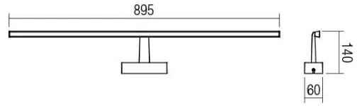 Redo 01-1678 - LED Kúpeľňové osvetlenie zrkadla NEPTUNE 1xLED/18W/230V IP44