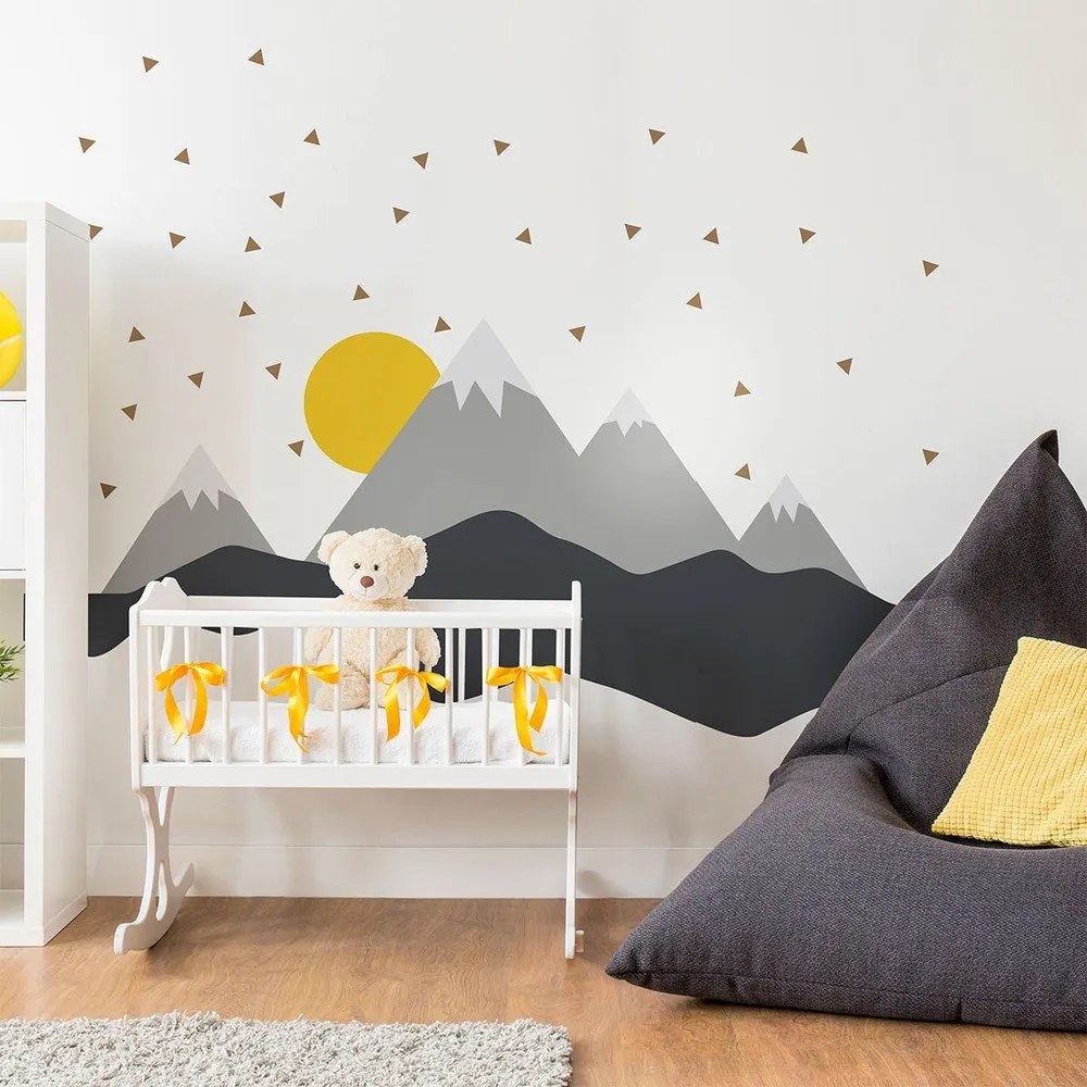 Nástenná samolepka Ambiance Giant Kid Sticker Scandinavian Mountains Nordika