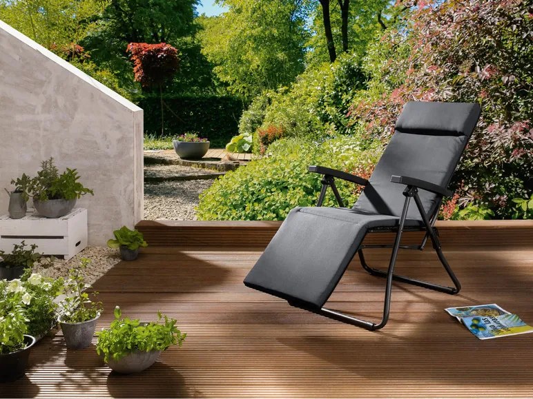 LIVARNO home Relaxačné kreslo s poduškou, antracitové (100345398)