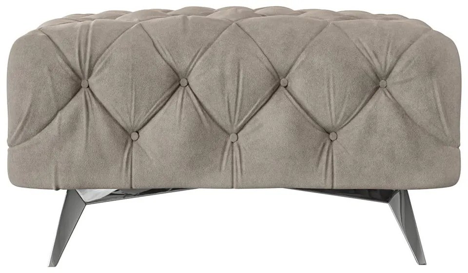 Sivobéžová zamatová podnožka Chelsea – Ropez