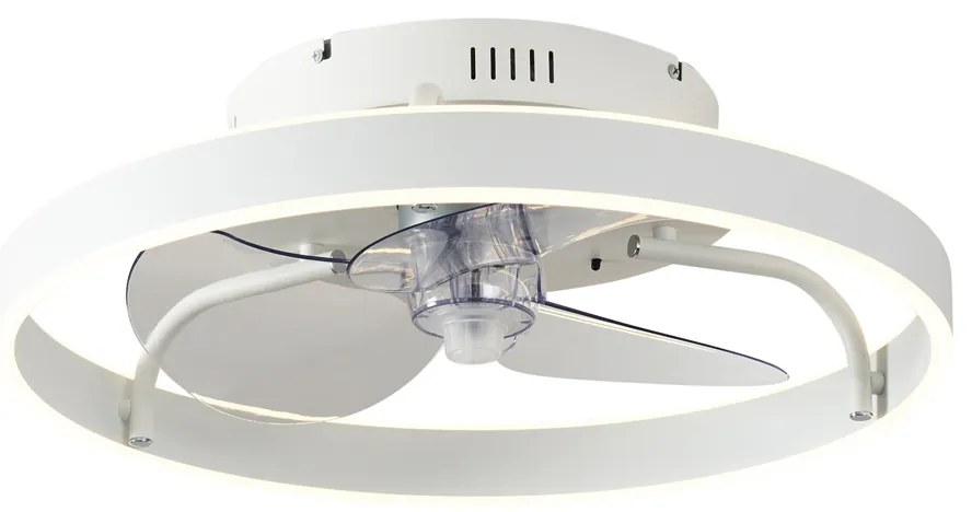 Stropný ventilátor biely 50 cm vrátane LED stmievateľný s diaľkovým ovládaním - Maddy