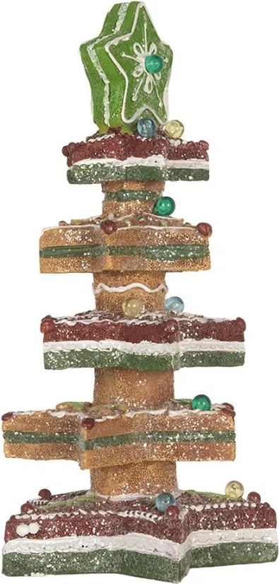 Dekorácia svietiaci stromček z hviezd Gingerbread Tree - 15*15*29 cm / 3*AAA
