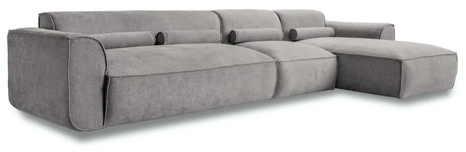 Svetlosivá rohová pohovka (pravý roh) Flex Felix – Miuform