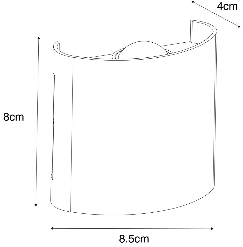 Vonkajšia nástenná lampa čierna vrátane LED 2-svetlo IP54 - Silly