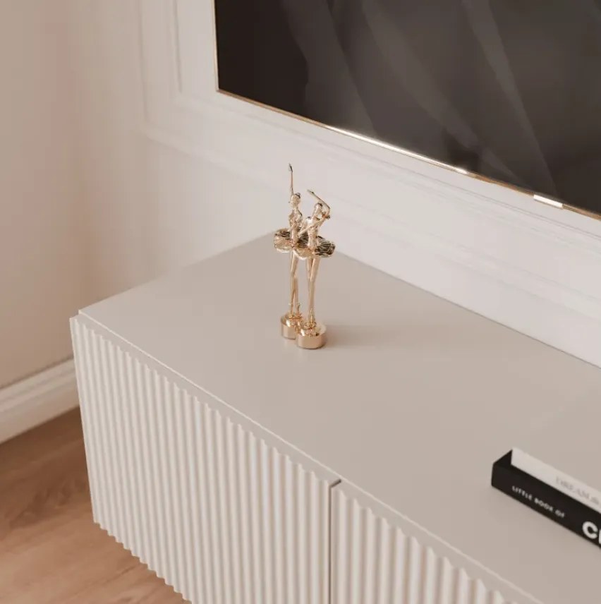 TV skrinka DOROTHY závesná 100cm kašmír drážkovaná