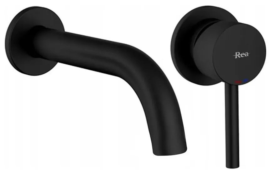 BAT-B0969 - Umývadlová batéria pre podomietkovú montáž LUNGO, matná čierna