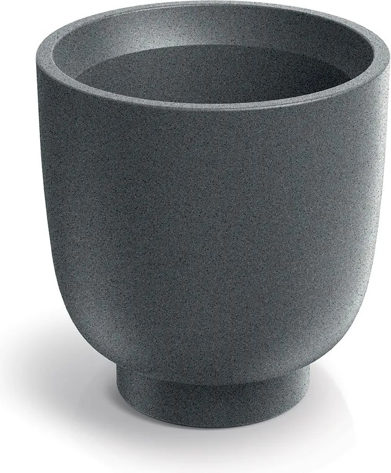 Plastový květináč Vemos Mild 40 cm granitově šedý