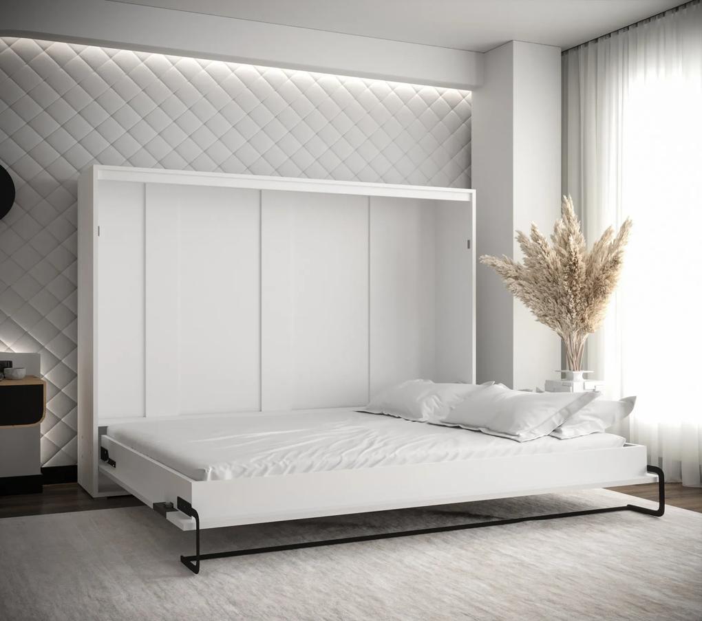 Sklápacia posteľ Peko 160x200cm, biala/old style, horizontálne