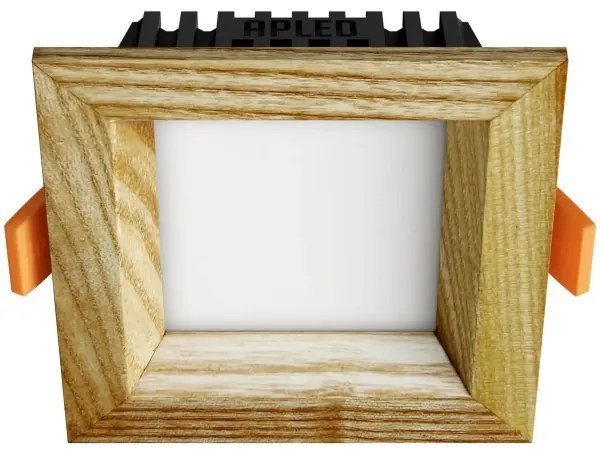 APLED - LED Podhľadové SQUARE WOODLINE LED/3W/230V 4000K 9x9 cm jaseň masív